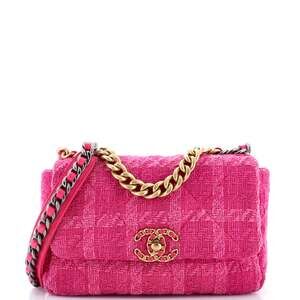 Chanel 19 Flap Bag Quilted Tweed Medium #211360C48B